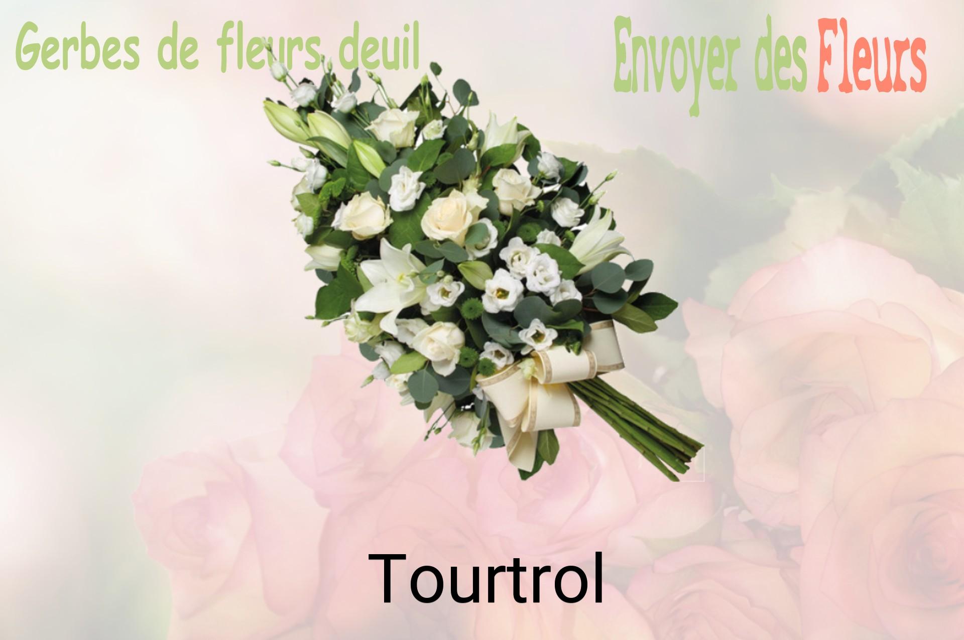Gerbe de fleurs de deuil livrée à Tourtrol